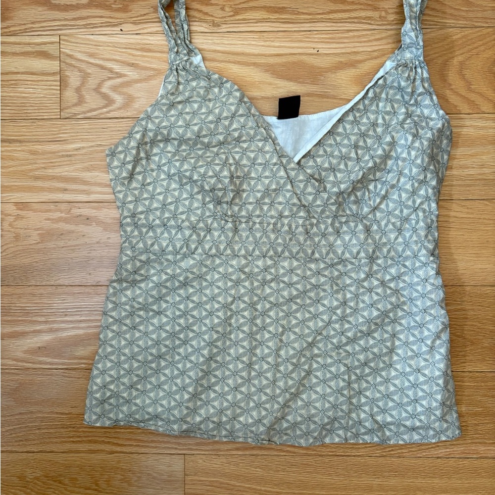 GAP 20 years old Greenish Geometric Women's Camisole